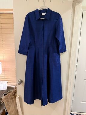 Julia Amory Shirt Dress-Dupioni Silk